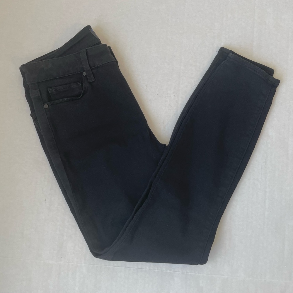 PAIGE Black Denim Verdugo Crop Skinny Jeans Sz 27 Modern Minimalist Edgy Ankle